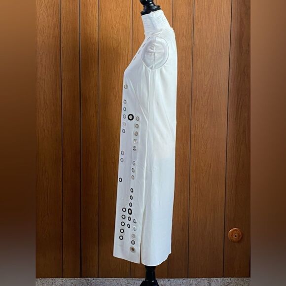 Akris punto Lasercut Eyelet Slip Dress size 4 - Picture 8 of 14